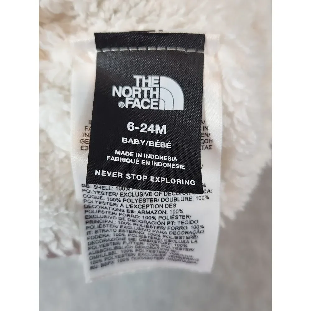 The North Face baby fair isle earflap beanie 6-24 month knit puff ball lined